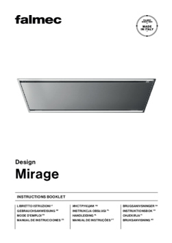 Gebruiksaanwijzing FALMEC afzuigkap plafond MIRAGE100W