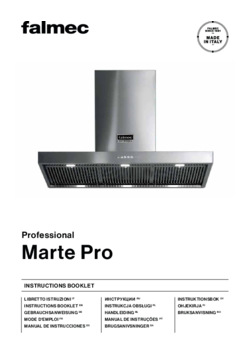 Gebruiksaanwijzing FALMEC afzuigkap wand MARTE PRO 90