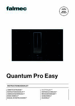 Gebruiksaanwijzing FALMEC inductie kookplaat met afzuiging inbouw QUANTUM PRO EASY 