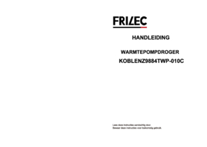 Gebruiksaanwijzing FRILEC droger warmtepomp KOBLENZ9884TWP 010C