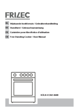 Gebruiksaanwijzing FRILEC fornuis inductie KOLN ECI62 060B