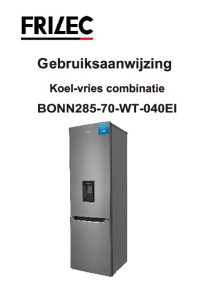 Gebruiksaanwijzing FRILEC koelkast BONN285 70 WT 040EI