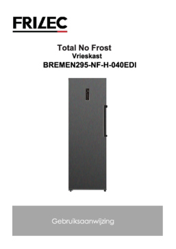 Gebruiksaanwijzing FRILEC vrieskast BREMEN295 NF H 040DDI