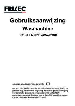 Gebruiksaanwijzing FRILEC wasmachine KOBLENZ8214WA 030B