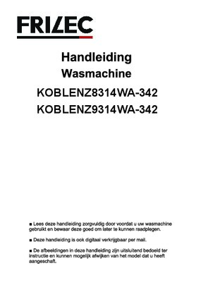 Gebruiksaanwijzing FRILEC wasmachine KOBLENZ9314WA 342
