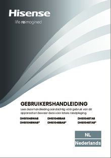 Gebruiksaanwijzing HISENSE droger warmtepomp zwart DH5I104BBAB