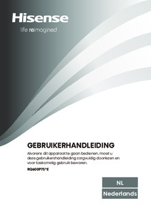 Gebruiksaanwijzing HISENSE side by side koelkast RQ600P7SKE