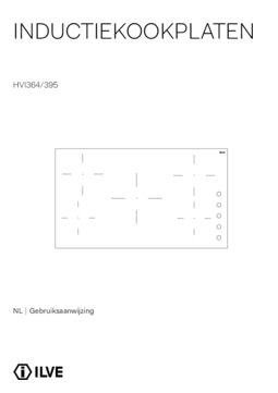 Gebruiksaanwijzing ILVE kookplaat inductie inbouw HVI395 BK