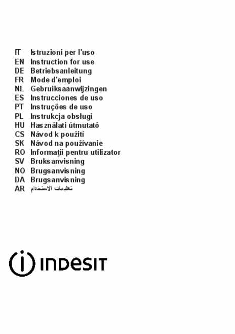 Gebruiksaanwijzing INDESIT afzuigkap wand IHVP 83F LM K