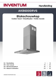 Gebruiksaanwijzing INVENTUM afzuigkap AKB6000RVS