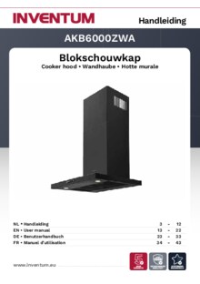 Gebruiksaanwijzing INVENTUM afzuigkap AKB6000ZWA