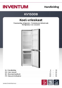 Gebruiksaanwijzing INVENTUM koelkast KV1500B