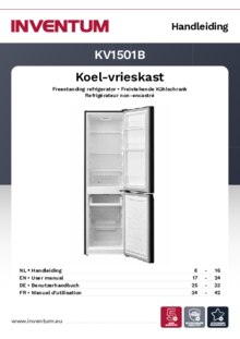 Gebruiksaanwijzing INVENTUM koelkast KV1501B