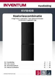 Gebruiksaanwijzing INVENTUM koelkast KV1840B