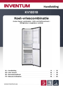Gebruiksaanwijzing INVENTUM koelkast KV1851B