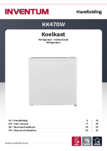 Gebruiksaanwijzing INVENTUM koelkast compact KK470W