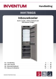 Gebruiksaanwijzing INVENTUM koelkast inbouw IKK1786GS