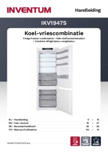 Gebruiksaanwijzing INVENTUM koelkast inbouw IKV1947S