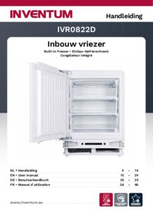 Gebruiksaanwijzing INVENTUM koelkast onderbouw IVR0822D