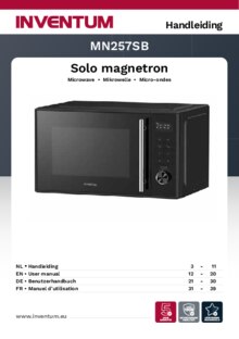 Gebruiksaanwijzing INVENTUM magnetron zwart MN257SB