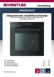 Gebruiksaanwijzing INVENTUM oven inbouw IOM6035GT