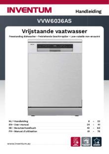 Gebruiksaanwijzing INVENTUM vaatwasser VVW6036AS