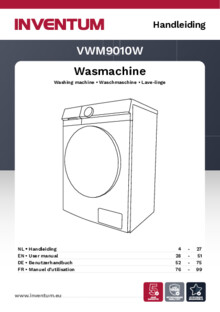 Gebruiksaanwijzing INVENTUM wasmachine wit VWM9010W