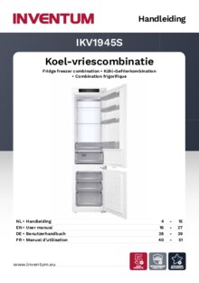 Gebruiksaanwijzing Inventum koelkast IKV1945S