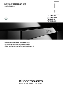 Gebruiksaanwijzing KUPPERSBUSCH side by side koelkast inbouw FKFX9800.0I E