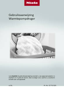 Gebruiksaanwijzing MIELE droger warmtepomp TEC655WP
