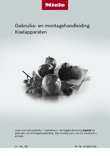 Gebruiksaanwijzing MIELE koelkast K 4002 D WS