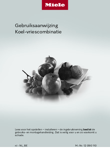 Gebruiksaanwijzing MIELE koelkast KFN 4898 A 10 D BS