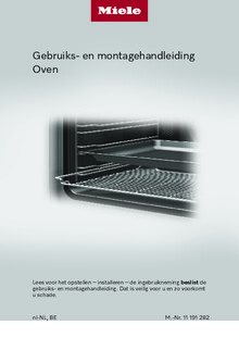 Gebruiksaanwijzing MIELE oven inbouw rvs H7244 CLST