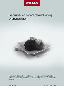 Gebruiksaanwijzing MIELE vrieskast tafelmodel F 4001 C WS