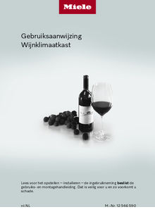 Gebruiksaanwijzing MIELE wijnkoelkast KWT 4999 F OBSW