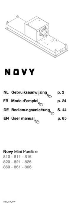 Gebruiksaanwijzing NOVY afzuigkap inbouw zwart 866