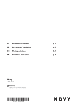 Gebruiksaanwijzing NOVY recirculatie startset 7640400