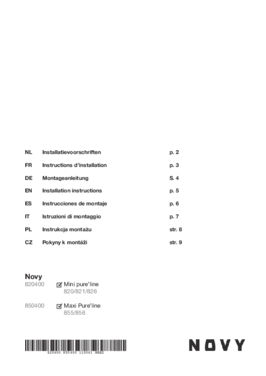 Gebruiksaanwijzing NOVY recirculatie startset 820400