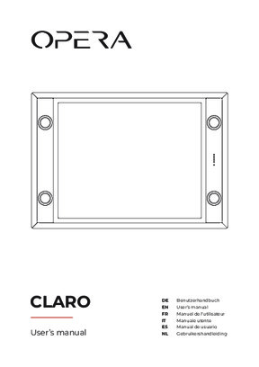 Gebruiksaanwijzing OPERA afzuigkap inbouw CCL096C3 Claro 960