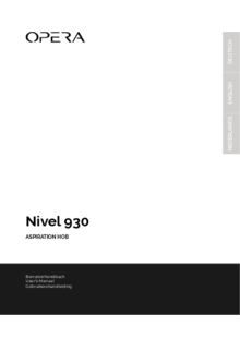Gebruiksaanwijzing OPERA inductie kookplaat met afzuiging inbouw DNI93A121 Nivel 930