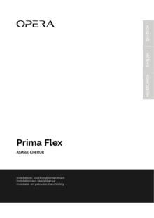 Gebruiksaanwijzing OPERA inductie kookplaat met afzuiging inbouw DPF78C10 PRIMA FLEX 780