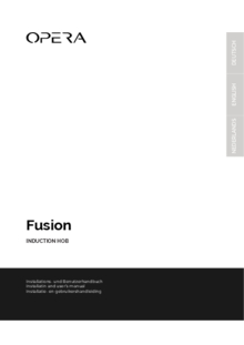 Gebruiksaanwijzing OPERA kookplaat inbouw inductie IFU088A0 Fusion 880