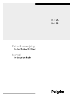 Gebruiksaanwijzing PELGRIM kookplaat inbouw inductie IK4184ZS
