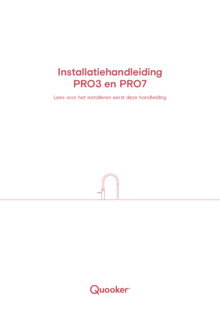 Gebruiksaanwijzing QUOOKER kokend water kraan PRO3 Flex Square RVS