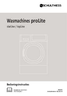 Gebruiksaanwijzing SCHULTHESS wasmachine STARLINE PRIME KLEPAFVOER 400V