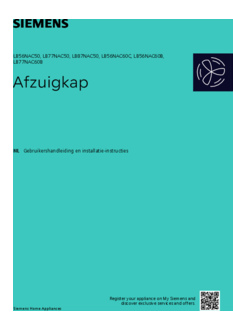Gebruiksaanwijzing SIEMENS afzuigkap inbouw LB87NAC50