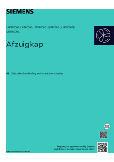 Gebruiksaanwijzing SIEMENS afzuigkap inbouw LJ85BCC60
