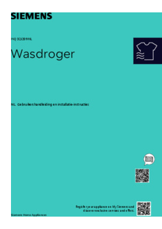 Gebruiksaanwijzing SIEMENS droger warmtepomp WQ32J209NL