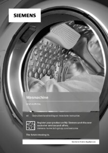 Gebruiksaanwijzing SIEMENS wasmachine WM14UP95NL