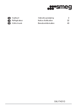 Gebruiksaanwijzing SMEG koelkast inbouw S9L1741D